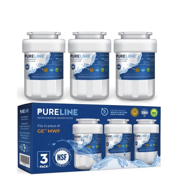 PURELINE MWF GE Smart Water Replacement Water Filter MWF, 3 Pack - Picture 1 of 9
